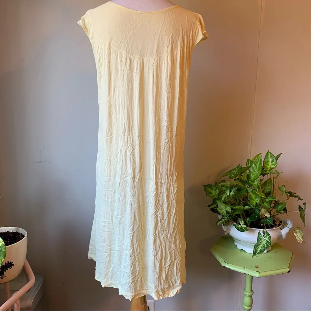 Vintage Pastel Yellow Floral Lace Neckline Nightgown Valentine’s Lingerie Med.? - Picture 2 of 13